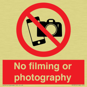 No filming or photography